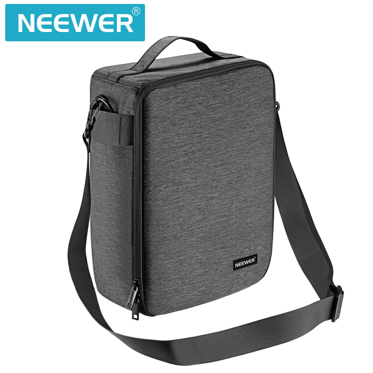 NEEWER NW140S Estuche Transporte Impermeable Cámara y Objetivos | 8.7"x5.9"x12.6", Soft Padded Bolsa, para Canon Nikon Sony DSLR, 4 Lente o Flash, Trigger, Batería Accessories (Gris)