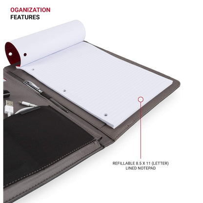 Wenger Concept - Organizador de documentos con cierre, Negro -, 33.02 cm (13 pulgadas), Padfolio