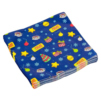 Silver Buffalo The Polar Express All Aboard - Paquete de 32 platos de papel desechables y servilletas para fiestas