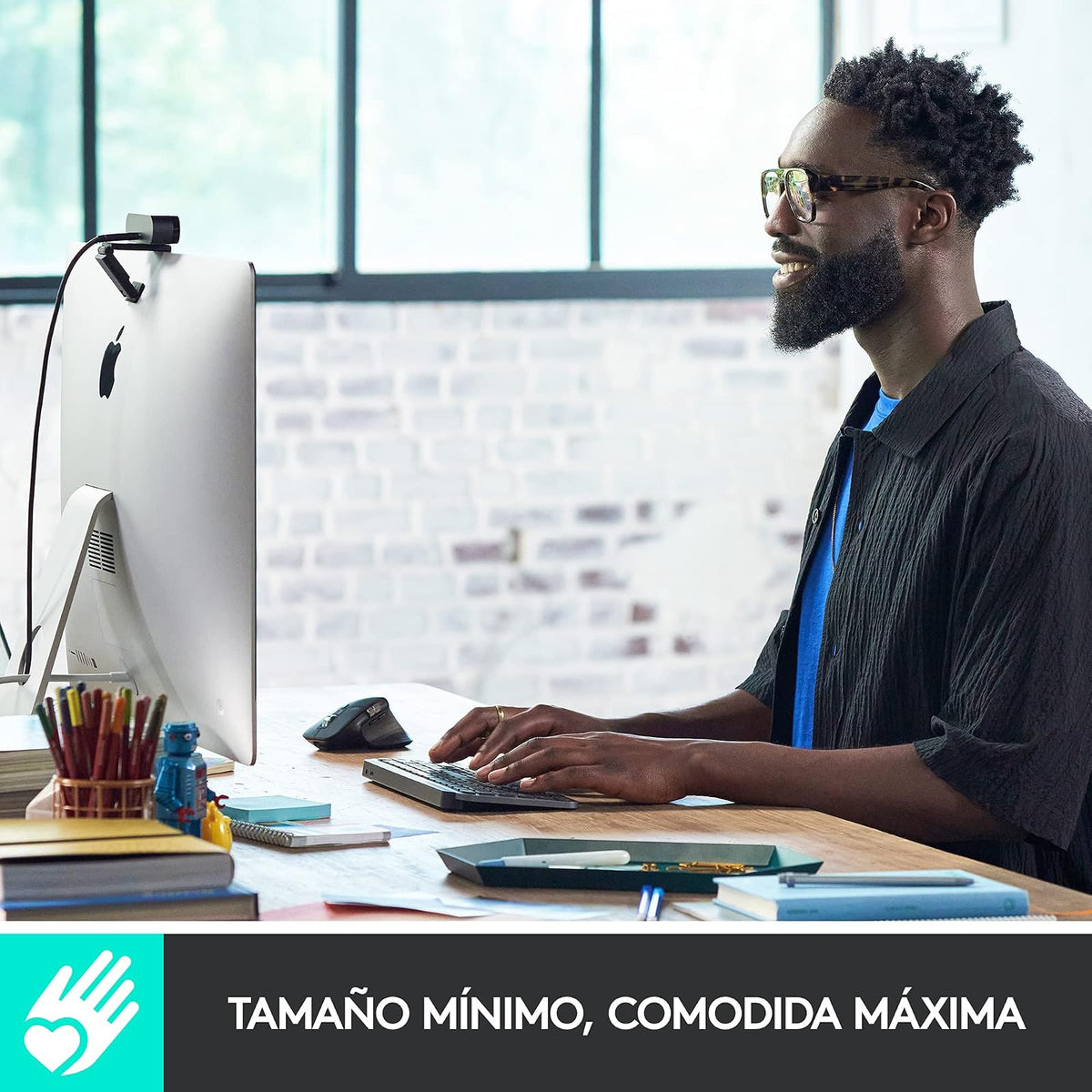 Logitech MX Keys Mini Teclado Inalámbrico Minimalista Iluminado, Compacto, Bluetooth, Retroiluminado, USB-C + G203 LIGHTSYNC Mouse Gaming con Iluminación RGB Personalizable,- Negro