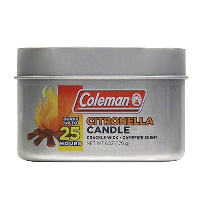 Coleman Vela aromática de citronela con mecha de madera agrietada