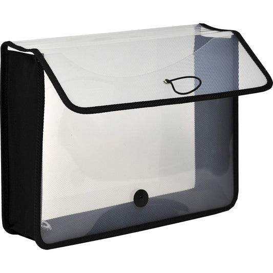 Lion Ex pand-N-File Poly Ex panding Wallet, Letter (9-1/2 x 12 Inches), 3 Inches gusset, Clear, 1 Wallet (48160-CR)