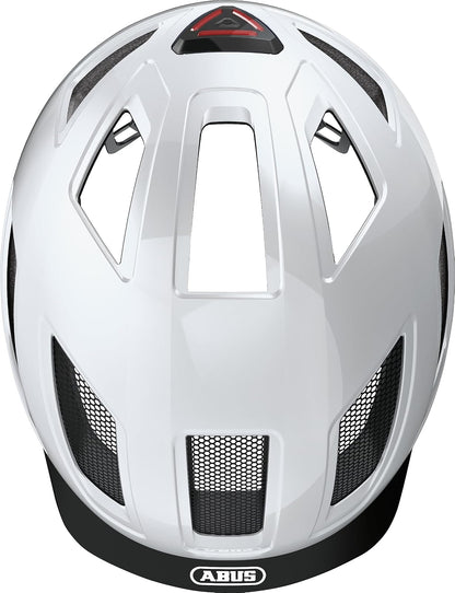 ABUS Stadthelm Hyban 2.0 Ace - Fahrradhelm mit Visier, Licht und ABS-Hartschale - für Damen und Herren