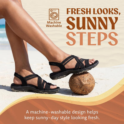 Skechers Women's Reggae Slim Simply Stretch Sandal