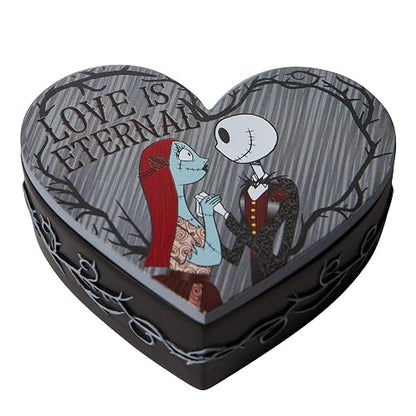 Enesco Disney Showcase Couture de Force The Nightmare Before Christmas Jack Skellington and Sally Jewerly Caja de almacenamiento con tapa, 1.26 pulgadas, multicolor