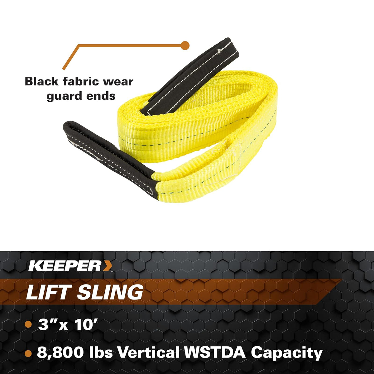 KEEPER Eslinga de Elevación de 7.6 cm x 3.05 m, 2 Capas, 02634