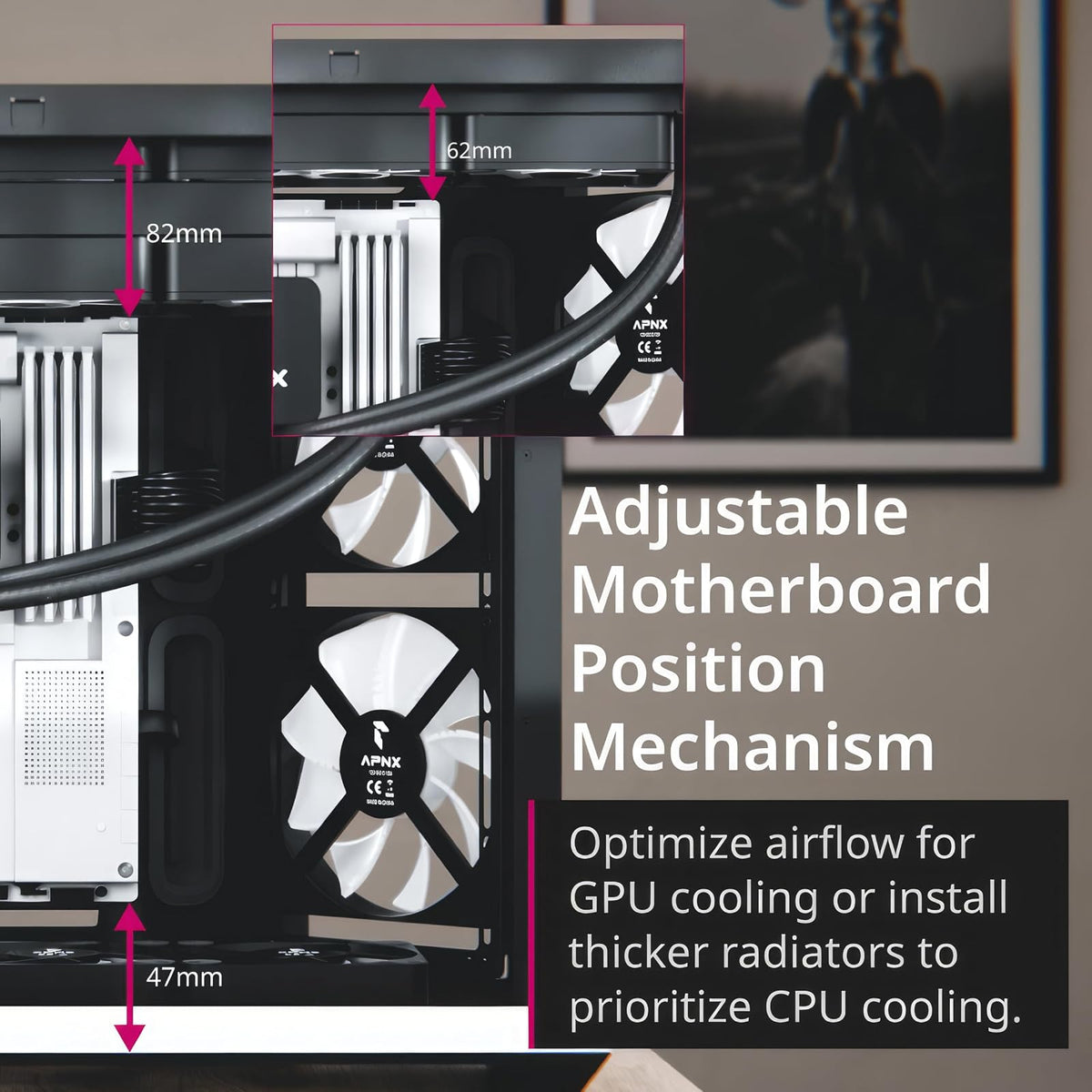 APNX V1 Black & White – ATX, Dual Tone Gamer RGB Build
