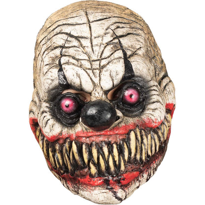Ghoulish Productions Máscara De Látex Rabid Clown, Accesorio Látex Cosplay Payaso Furioso Creepy, Disfraz Aterrador para Halloween y Fiestas Temáticas, Cosplay Bufón, Diseño Artesanal Face Mask