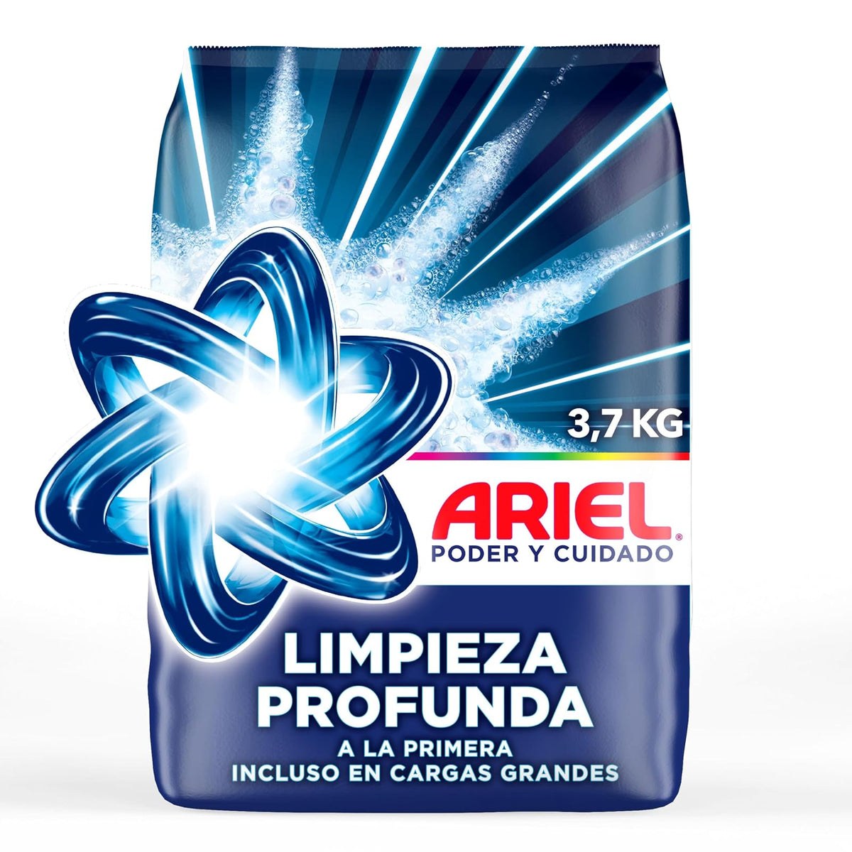 Ariel Limpieza Profunda Detergente en Polvo, 3.7 a 5.5 kg - 3.7 kg (Paquete de 1)