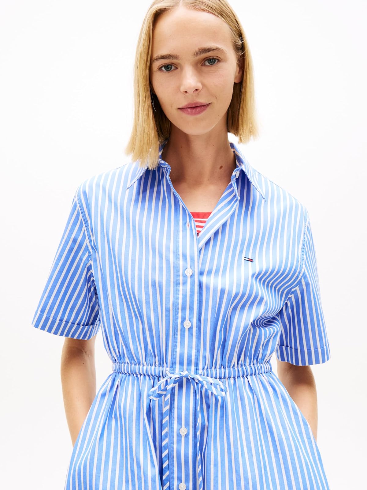 Tommy Hilfiger TJW Mini Stripe Shirt Dress Vestido Informal Mujer