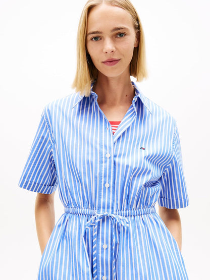 Tommy Hilfiger TJW Mini Stripe Shirt Dress Vestido Informal Mujer
