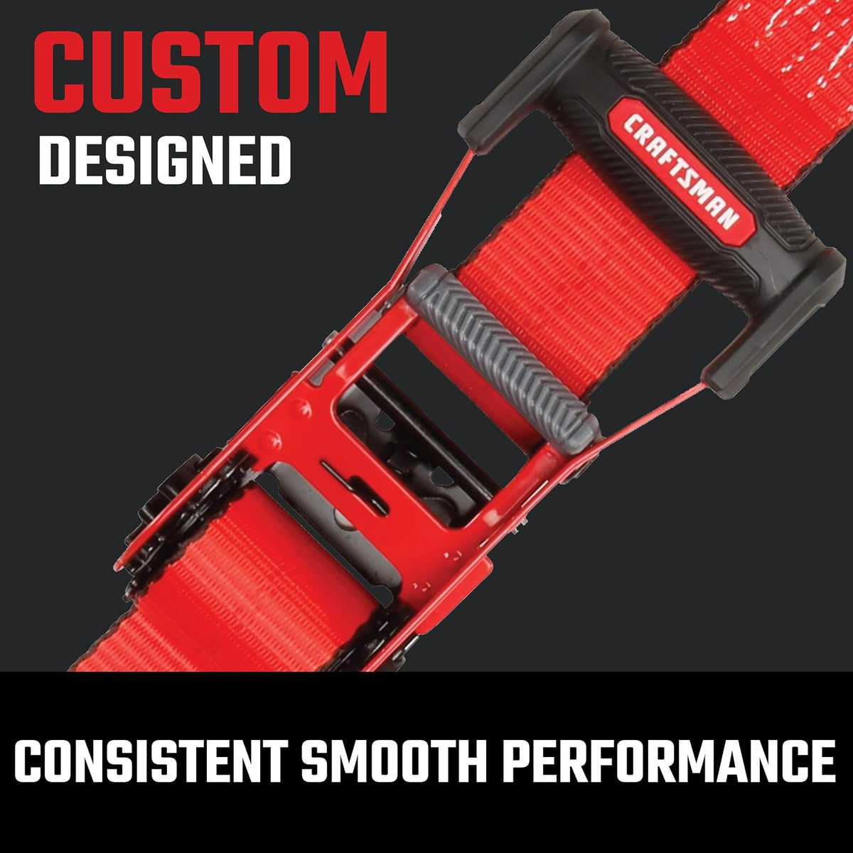 Craftsman CMXAZBS10000J Correa de Amarre de carraca de 2 x 27 pies con Doble Gancho en J – Pesado/Industrial (Resistencia a la Rotura de 10 Libras)