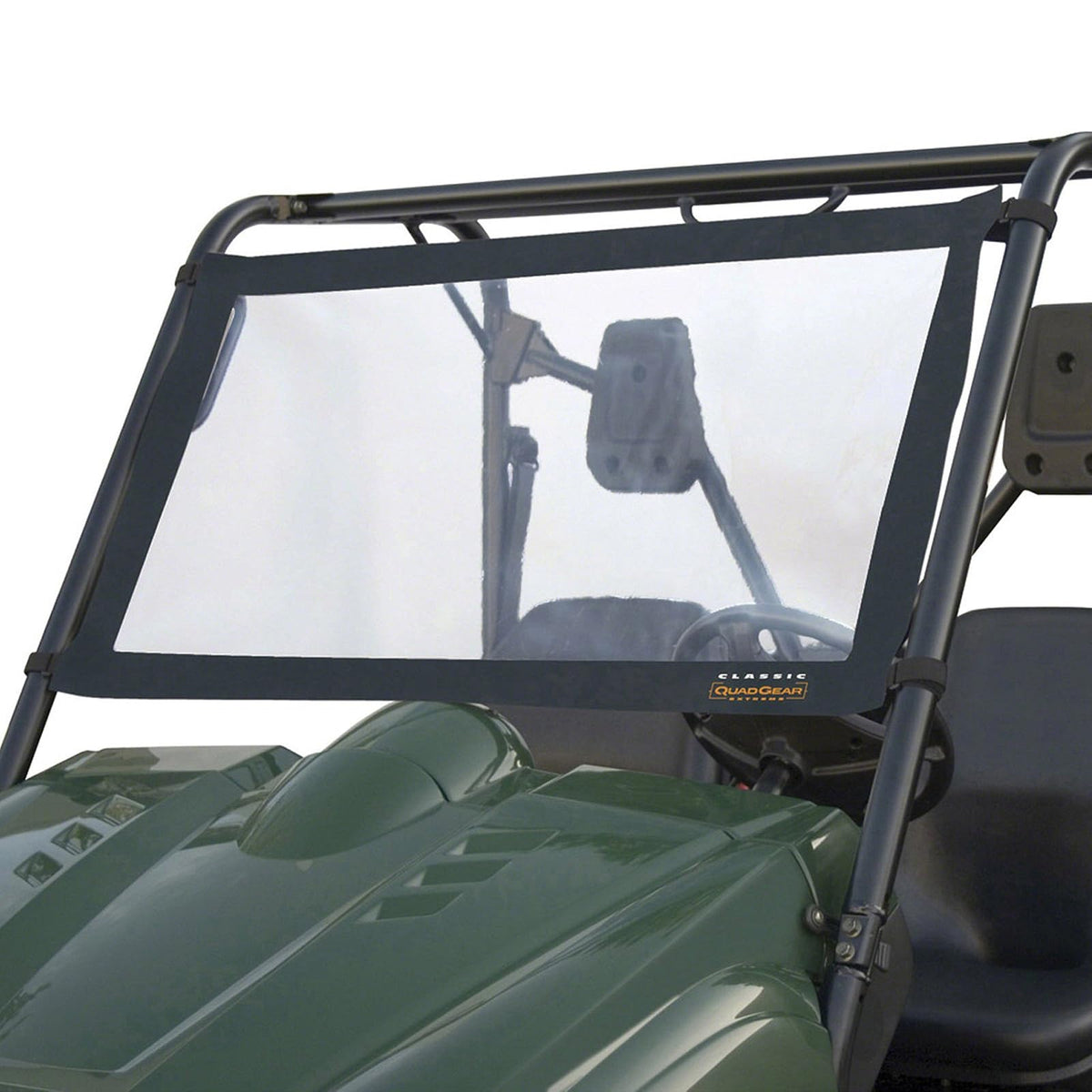 Classic Accessories QuadGear UTV Parabrisas Delantero/Trasero, Compatible con Polaris Ranger '02 - '08, Negro - Mediano - Negro -