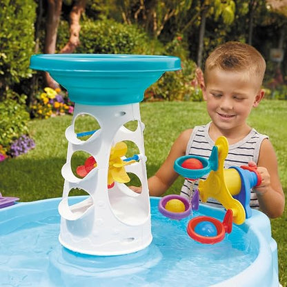 Little TIKES, Spinning Seas Water Table, Mesa de Agua para Niños, con Noria y Lanzador de Bolas, Juguetes Interactivos