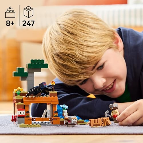 LEGO® Minecraft® La Expedición a la Mina del Armadillo Figura de Juguete basada en el Videojuego, Set de construcción con Personajes, Regalo para niños y niñas Desde 8 años 21269