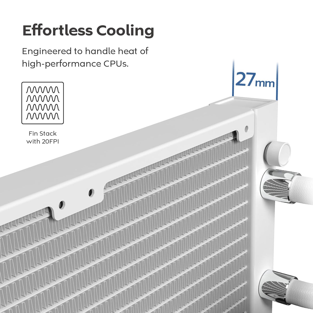 MONTECH HyperFlow Silent 360 Black - Enfriador de CPU líquido AIO ultra silencioso, bomba de 3100 RPM, ventiladores silenciosos triples, radiador de alta eficiencia para una disipación de calor