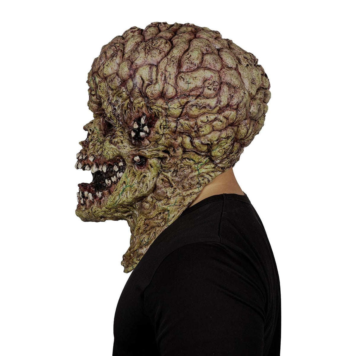Ghoulish Productions Máscara De Látex Spawn of Evil, Accesorio Látex Cosplay Engendro Maligno, Disfraz Aterrador para Halloween y Fiestas Temáticas, Cosplay Demonio, Diseño Artesanal Head Mask