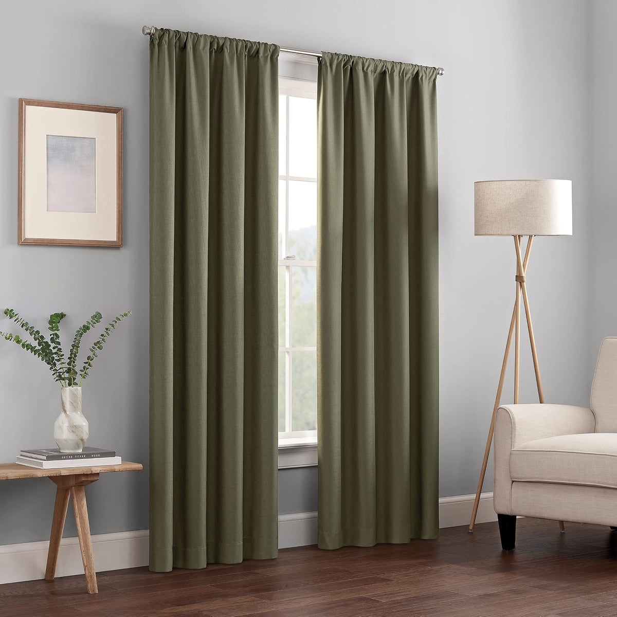 Eclipse Kendall Panel de Cortina Blackout Térmica - Verde (Alcachofa) - 107An x 213Al cm (1 Paneles)