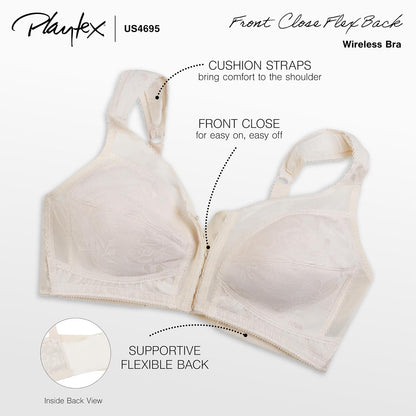 Playtex Women's Plus Size Front-Close Bra with Flex Back