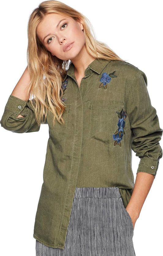 Tribal - Camisa para Mujer con Detalles Bordados