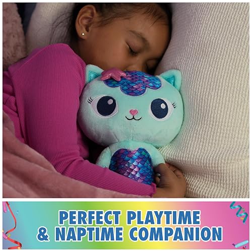Gabby's Dollhouse, Fin-Tastic Mercat, Juguete de Peluche de Alta Calidad, 10 Pulgadas de Alto con Cola de Sirena en Movimiento, Juguetes para niños para niñas y niños a Partir de 3 años