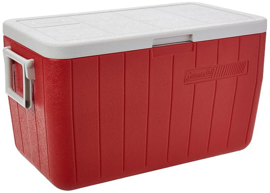Coleman Hielera Rígida 45L Color Rojo Chiller Mantiene el Hielo de Fácil Limpieza Fácil de Transportar