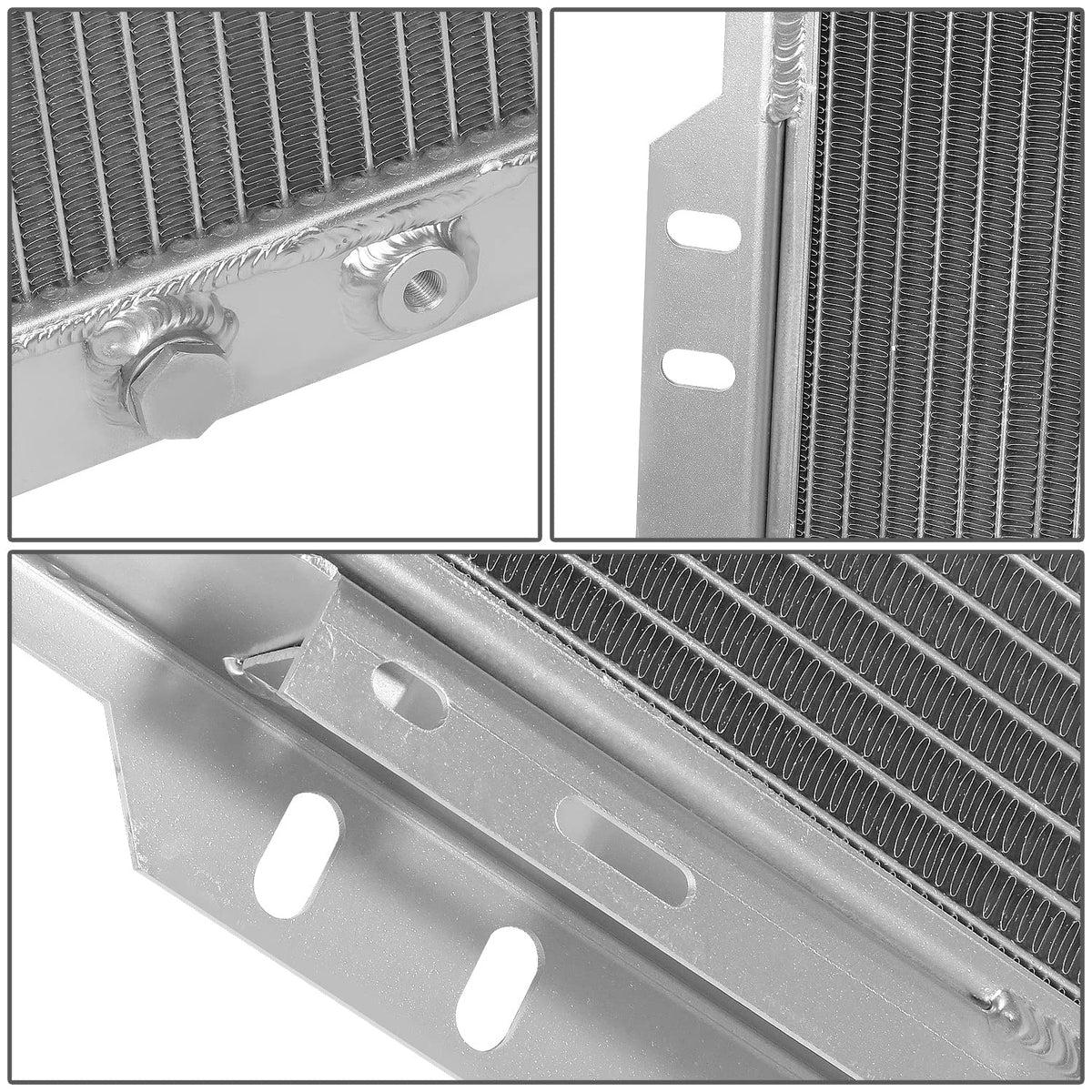 DNA Motoring RA-FM64-3 Radiador de Carreras de Aluminio, Metálico