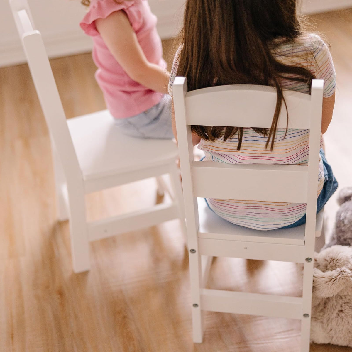 Melissa & Doug Wooden Chair Pair - White Children's Furniture