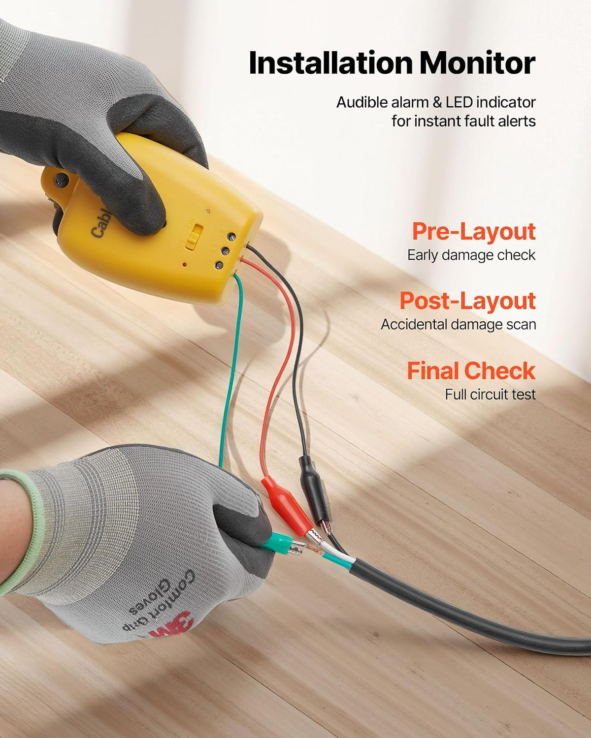VEVOR - Sistema de calefacción por suelo radiante de malla autoadhesiva de 80 pies cuadrados (120 V), con termostato y alarma de control inteligente, fácil instalación para azulejos, piedra y vinilo.