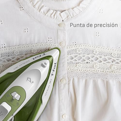 T-fal Plancha de Vapor Virtuo 30 Forest FV2C44U0 | Suela de cerámica para fácil deslizamiento, 1400 W de potencia, calentamiento rápido de 30 segundos