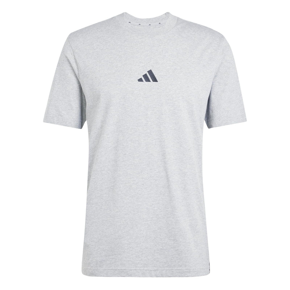 Adidas Essentials - Playera Deportiva de 3 Rayas para Hombre - G - Gris - Negro (Medium Grey Heather - Black)