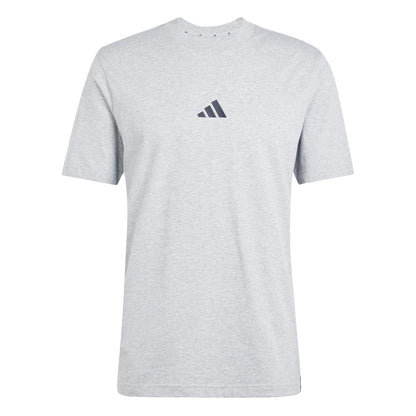 Adidas Essentials - Playera Deportiva de 3 Rayas para Hombre - G - Gris - Negro (Medium Grey Heather - Black)