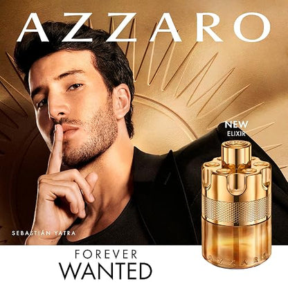 AZZARO, Forever Wanted Elixir, Perfume de Hombre, Seductor y Carismático, Aroma Amaderado, Frutal y de Cuero, 100 ML