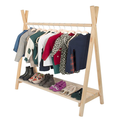 Ropero Montessori de madera para Niños y Niñas