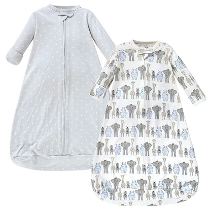 Hudson Baby Saco de Dormir Unisex de Manga Larga, Algodón - 18 - 24 meses - royal safari