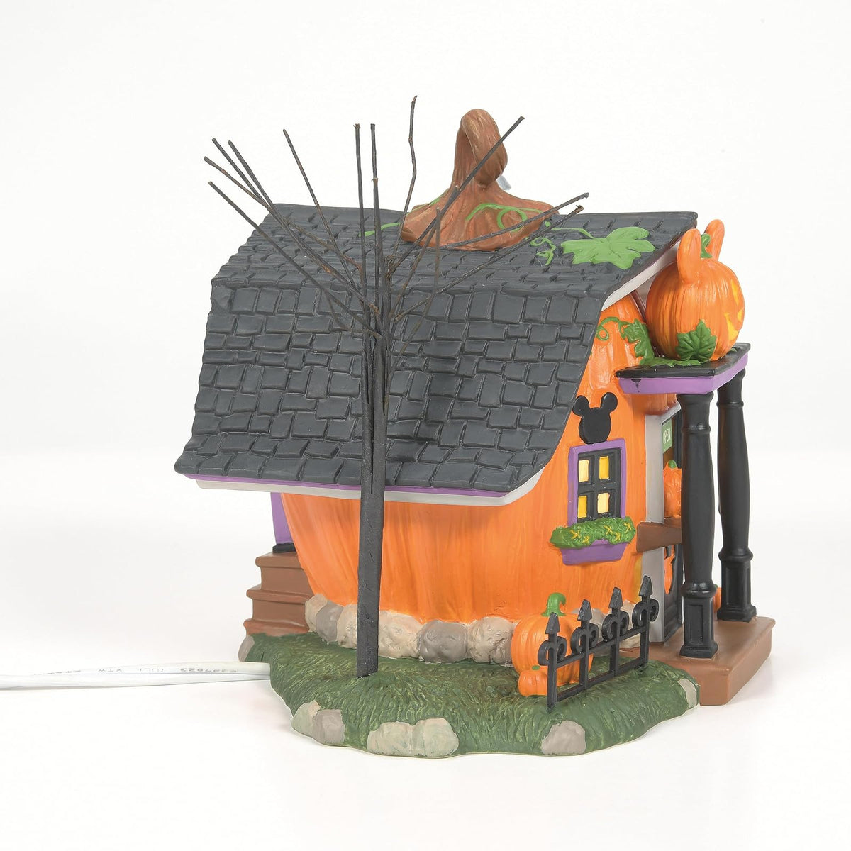 Department 56 Disney Village Halloween Pumpkintown Mickey Mouse Tallado Estudio Iluminado Edificio, 14.0cm, Multicolor