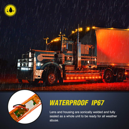 Nilight 10PCS 3 Led Trailer Light 3.9 Inch Front Rear Side Marker Clearance Indicator Lamps Waterproof Sealed Surface Mounted for 12V RV Truck Trailer Camper