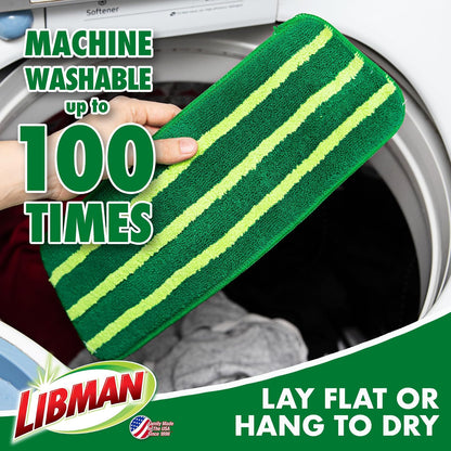 Libman Freedom - Recambios para trapeador en Aerosol, 3 Piezas, Color Verde