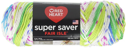 Red Heart Estambre Acrílico Peso Medio Categoría 4 - Parrot - Fair Isle