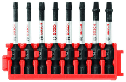 Bosch - CCSSQV208, 8 piezas, cuadradas resistentes a impactos, 2 pulgadas Brocas de alimentación con clip para un sistema de carcasa personalizado