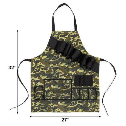 EZ Drinker Grill Master Grill Delantal y accesorio para parrilla, para bebidas y herramientas (camuflaje), Camouflaje, Talla única