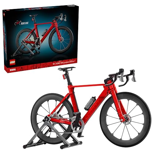 LEGO Icons Bicicleta de Ruta Adultos 11380 | 1015 piezas, características funcionales, dirección suave, pedales y cadena, soporte incluido