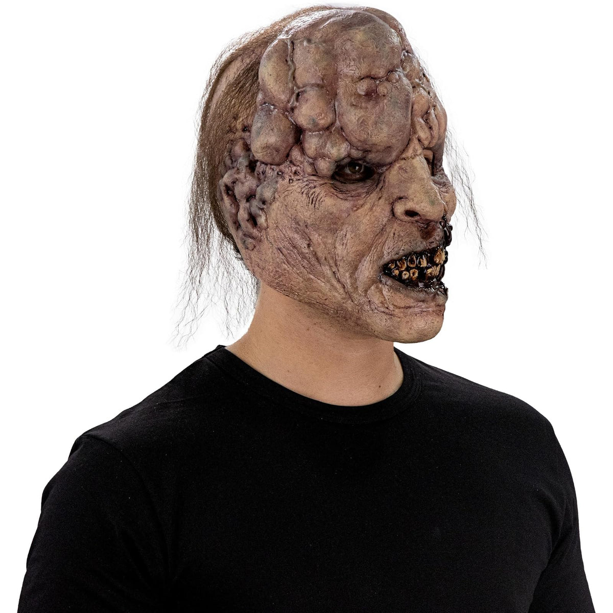 Ghoulish Productions Máscara De Látex Tumoral Deceased, Accesorio Látex Cosplay Zombie Enfermo, Disfraz Aterrador para Halloween y Fiestas Temáticas, Cosplay Zombi Tumor, Diseño Artesanal