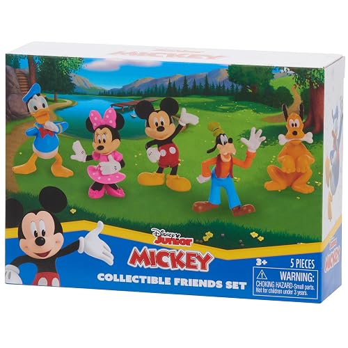 Just Play Conjunto de Figuras coleccionables Mickey Mouse de Disney Junior, Paquete de 5 Figuras coleccionables de 7,6 cm, Juguetes para niños a Partir de 3 años