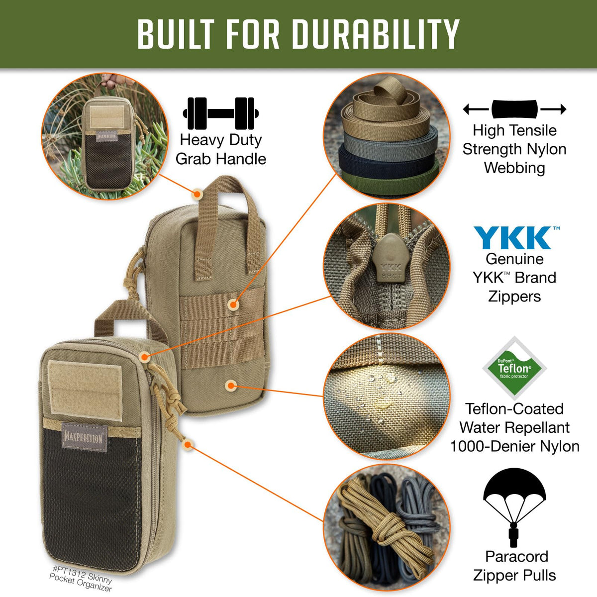 Maxpedition - Organizador de Bolsillo Delgado