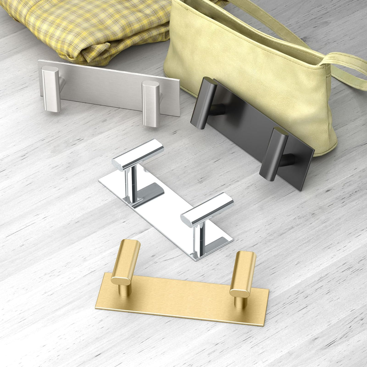 Gatco Elevate All Modern Décor - Gancho doble rectangular, color cromado
