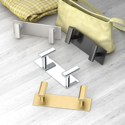 Gatco Elevate All Modern Décor - Gancho doble rectangular, color cromado