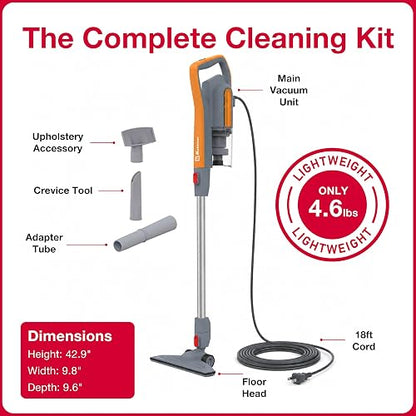 Koblenz Atlas Stick Vac Aspiradora ciclónica 3 en 1, filtración HEPA, Motor de 600 W, Taza de Polvo de 1 L, aspiradora Larga con Cable, para Todas Las Superficies, SVK-160