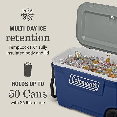 Coleman Ice Chest | Enfriador de ruedas serie 316