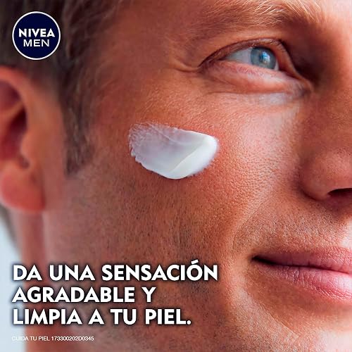 NIVEA MEN Gel para Afeitar Sensitive (200 ml) Enriquecido con Manzanilla para Piel Sensible, fórmula extra suave 0% alcohol